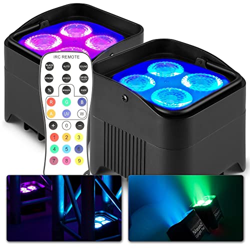 BeamZ BBP94W Akku LED Strahler DMX Uplight, 2er Set, 40 Watt Effektstrahler, RGBAW-UV LED Spot, Bühnenbeleuchtung, Lichteffekte, Fernbedienung, Disco Licht, Partylicht musikgesteuert LED-Strahler BeamZ BBP94W Akku LED Strahler DMX Uplight, 2er Set, 40 Watt Effektstrahler, RGBAW-UV LED Spot, Bühnenbeleuchtung, Lichteffekte, Fernbedienung, Disco Licht, Partylicht musikgesteuert LED-Strahler von Beamz