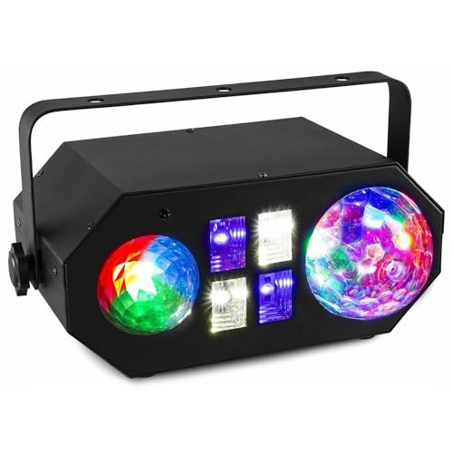 BeamZ LEDWAVE 4-in-1 LED-Lichteffekt mit Schwarzlichtlampe und Stroboskop Disco, DJ Partylicht Allrounder, Jelly Ball, Water Wave von Beamz