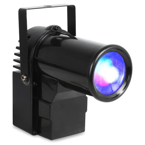 beamZ PS10W Spot-Scheinwerfer Bühnenbeleuchtung Punktstrahler (10 Watt, 4-in1- LEDs, RGBW, 7-Kanal-DMX, Musiksteuerung, Master/Slave Funktion, Stand-Alone-Modus, Metallgehäuse) schwarz von Beamz