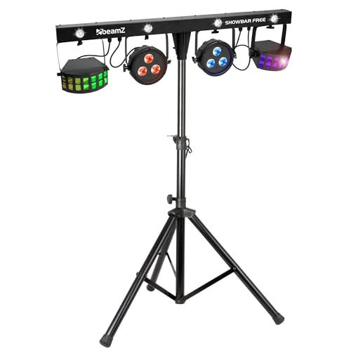 BeamZ Showbar FREE Lichtshow inklusive Stativ (2,5 Meter) und Tasche. Komplette Plug-and-play-Lichtshow! von Beamz