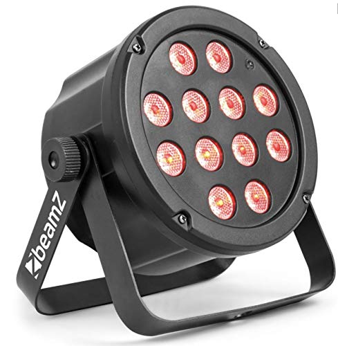 BeamZ SlimPar35 Discolicht Partylicht, PAR RGB Disco Licht LED Strahler Party Lichter, DMX Licht LED-Discoleuchte für Partybeleuchtung oder für DJs, Bühnenbeleuchtung mit Fernbedienung von Beamz