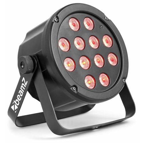 BeamZ SlimPar35 Discolicht Partylicht, PAR RGB Disco Licht LED Strahler Party Lichter, DMX Licht LED-Discoleuchte für Partybeleuchtung oder für DJs, Bühnenbeleuchtung von Beamz
