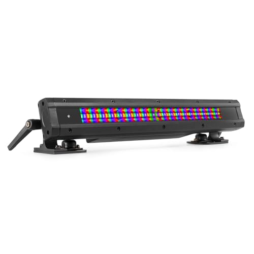 BeamZ StarColor54 TOUR RGB-Wandfluter kompakt, wetterfest IP65, LED Strahler Außen und Innen, 54 x 1 Watt LEDs, Konvektionskühlung, inkl. IR-Fernbedienung, DMX Licht, LED Flutlicht - Schwarz von Beamz