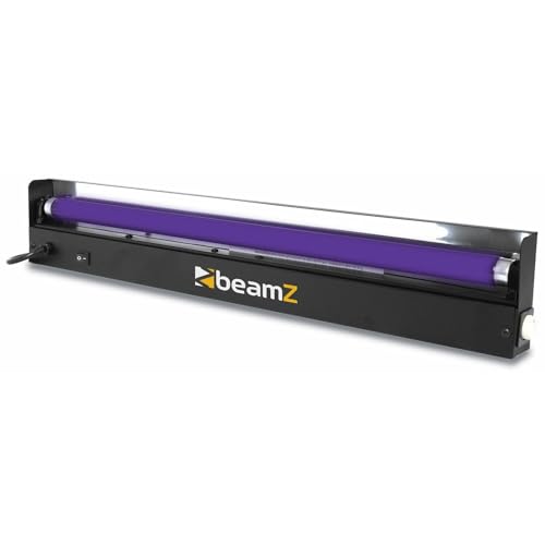 BeamZ UV/TL Schwarzlicht Röhre 60cm inklusive Halterung, T8, Schwarzlichtlampe Komplettset, 25 Watt, UV Lampe, Blacklight, Schwarzlicht Deko, Halloween, Neon Partys von Beamz