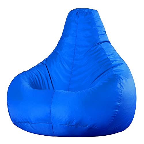 Bean Bag Bazaar Gaming Sitzsack „Recliner“, Gamer Sitzsack für Erwachsene und Kinder, Indoor Outdoor Sitzsack Sessel Gaming mit Füllung (Sitzsack, Blau) von Bean Bag Bazaar