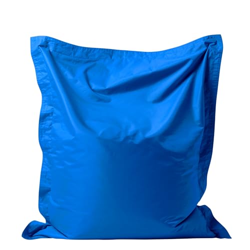 Bean Bag Bazaar Sitzsack Outdoor für Kinder, Blau, Wasserabweisend, XXL Sitzsack Sessel für den Innen- und Außenbereich mit Füllung, Kindersitzsack von Bean Bag Bazaar