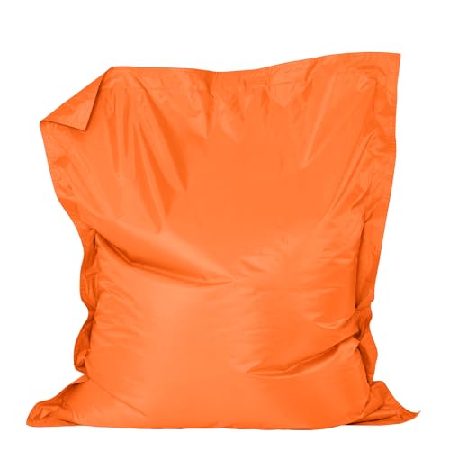 Bean Bag Bazaar Sitzsack Outdoor für Kinder, Orange, Wasserabweisend, XXL Sitzsack Sessel für den Innen- und Außenbereich mit Füllung, Kindersitzsack von Bean Bag Bazaar