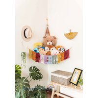 Fringe Ecke Spielzeug Hängematte, Stofftier Lagerung, Kinderzimmer Dekor, Baby-Dusche-Geschenk, Lgbt Stolz, Neugeborenen Geschenke H26 von BeanDaikon