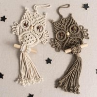 Handgemachter Makramee-Eulen, Wandbehang Im Boho Style W73 Handgemachter Makramee-Eulen, Wandbehang Im Boho Style W73 von BeanDaikon
