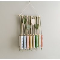 Makramee Bücherregal, Kinderzimmer Dekor, Boho Regal, Abschluss Geschenke, Buchhalter, Wand Kunst, Einzigartiges Mid Century Modern I62 von BeanDaikon