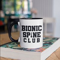 Bionic Spine Club Tasse, Wirbelsäulen-Fusion-Operation, Get Well Soon, Rücken-Operation, Kaffeebecher, Becher, Reisebecher, Bierdöschen von BeanMugs