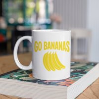 Go Bananas Tasse, Lustige Bananen Kaffeebecher, Becher, Reisebecher, Bierdosenhalter Kühler, Wasserflasche von BeanMugs