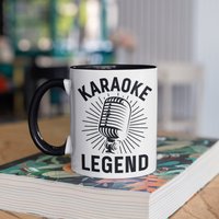 Karaoke Legend Tasse, Lustige Singer Kaffeebecher, Becher, Reisebecher, Bierdosenhalter Kühler, Wasserflasche von BeanMugs