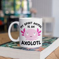 Spirit Animal Axolotl Tasse, Lustige Kaffeebecher, Becher, Reisebecher, Bierdosenhalter Kühler, Wasserflasche von BeanMugs