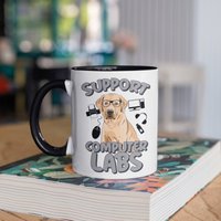 Support Computer Labs Tasse, Lustige Hunde Pun Meme, Kaffeebecher, Tumbler, Reisebecher, Bierdosenhalter Kühler, Wasserflasche von BeanMugs