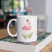 Weihnachtsmann Flamingo Tasse, Lustige Weihnachten Kaffeebecher, Becher, Reisebecher, Bierdosenhalter Kühler, Wasserflasche von BeanMugs