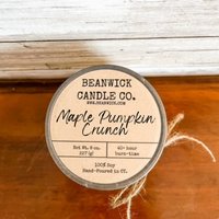 Ahorn-Pumpkin Crunch Sojakerze Im Einmachglas Einzigartiges Geschenk von Beanwick