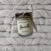 Amaretto Sojakerze in 240 Ml. Glas Einzigartiges Geschenk von Beanwick