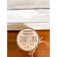 Candy Corn Sojakerze Im Einmachglas Einzigartiges Geschenk von Beanwick