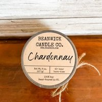 Chardonnay Sojakerze Im Einmachglas Einzigartiges Geschenk von Beanwick