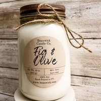 Fig & Olive Sojakerze Im Einmachglas Einzigartiges Geschenk von Beanwick