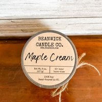 Maple Cream Sojakerze Im Einmachglas Einzigartiges Geschenk von Beanwick