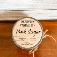 Rosa Zucker Sojakerze Im Einmachglas Einzigartiges Geschenk von Beanwick