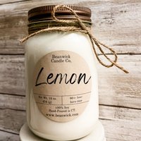 Zitrone Sojakerze Im Einmachglas Einzigartiges Geschenk von Beanwick