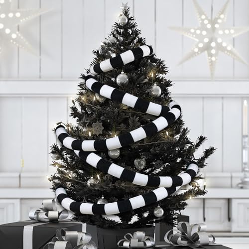 5 Stück Halloween Sandwurm Dekorationen, Albtraum Weihnachtsbaum Dekoration Schwarz und Weiß Hängende Würmer für Weihnachten Urlaub Party (Schwarz und Weiß) von BeapTcely