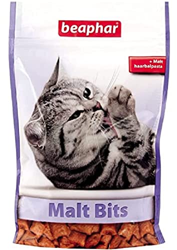 Beaphar Malt Bits - Für Katzen - Unterstützt den Abgang verschluckter Haare auf natürliche Weise - Katzensnacks - 1er Pack (1 x 150 g) von beaphar