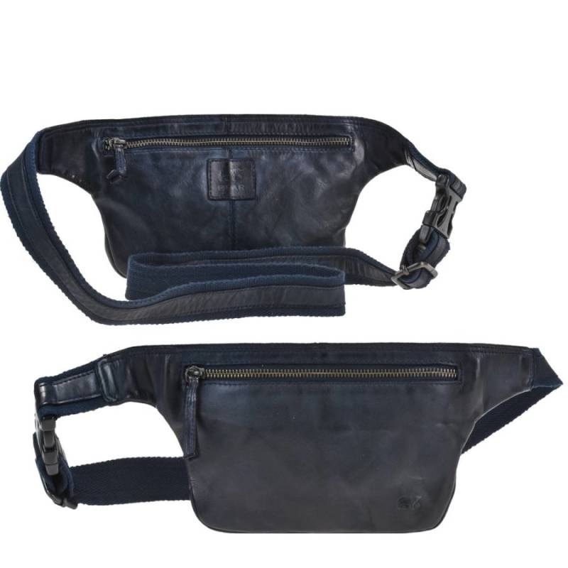 Bauchtasche Leder 24x15cm "ELINA" dunkelblau | Bear Design von Bear Design