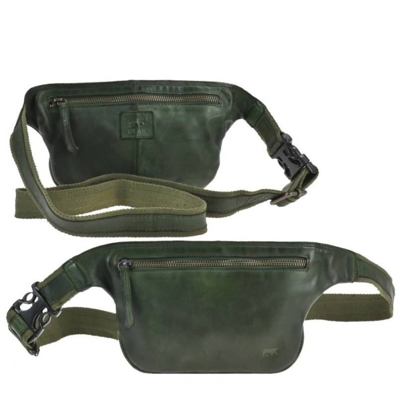 Bauchtasche Leder 24x15cm "ELINA" dunkelblau | Bear Design von Bear Design