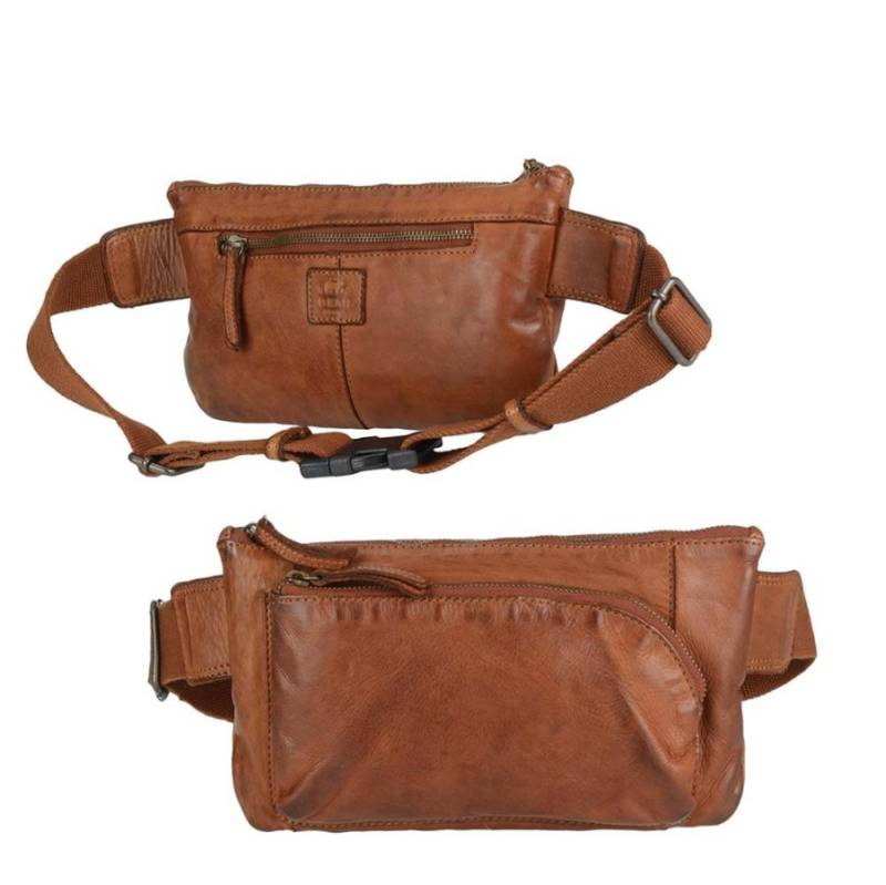 Bauchtasche Leder 27x15cm "NOELLE" cognac | Bear Design von Bear Design