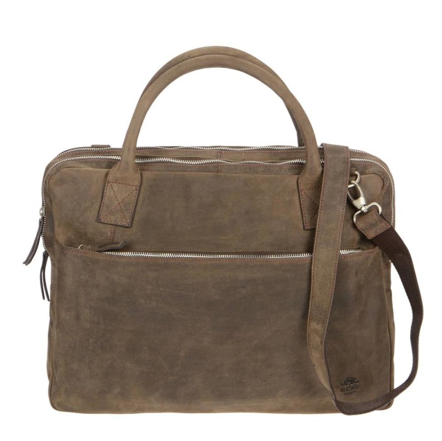 Bear Aktentasche Leder 42x31cm "Dark Nature" antikbraun HD30203 von Bear Design