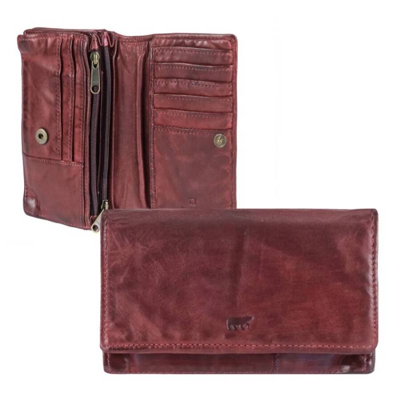 Portemonnaie Leder 15x9cm mit 14 Kartenfächern "Emma" bordeaux Bear Design CL782-bordeaux von Bear Design