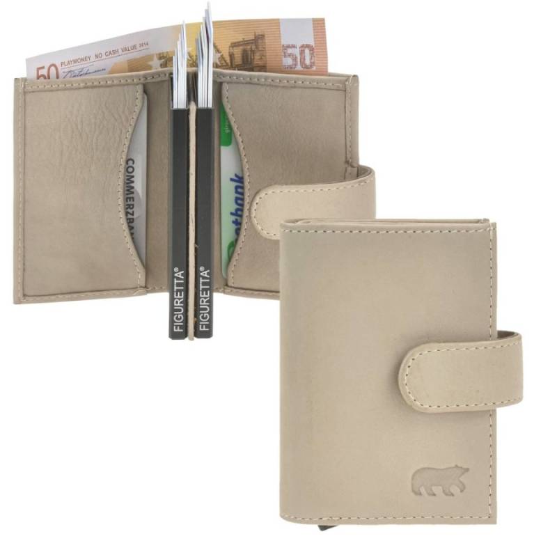 Bear Design Karten Portemonnaie Leder 8x10cm für 12 Karten ERIC "Callisto Pelle" feather von Bear Design