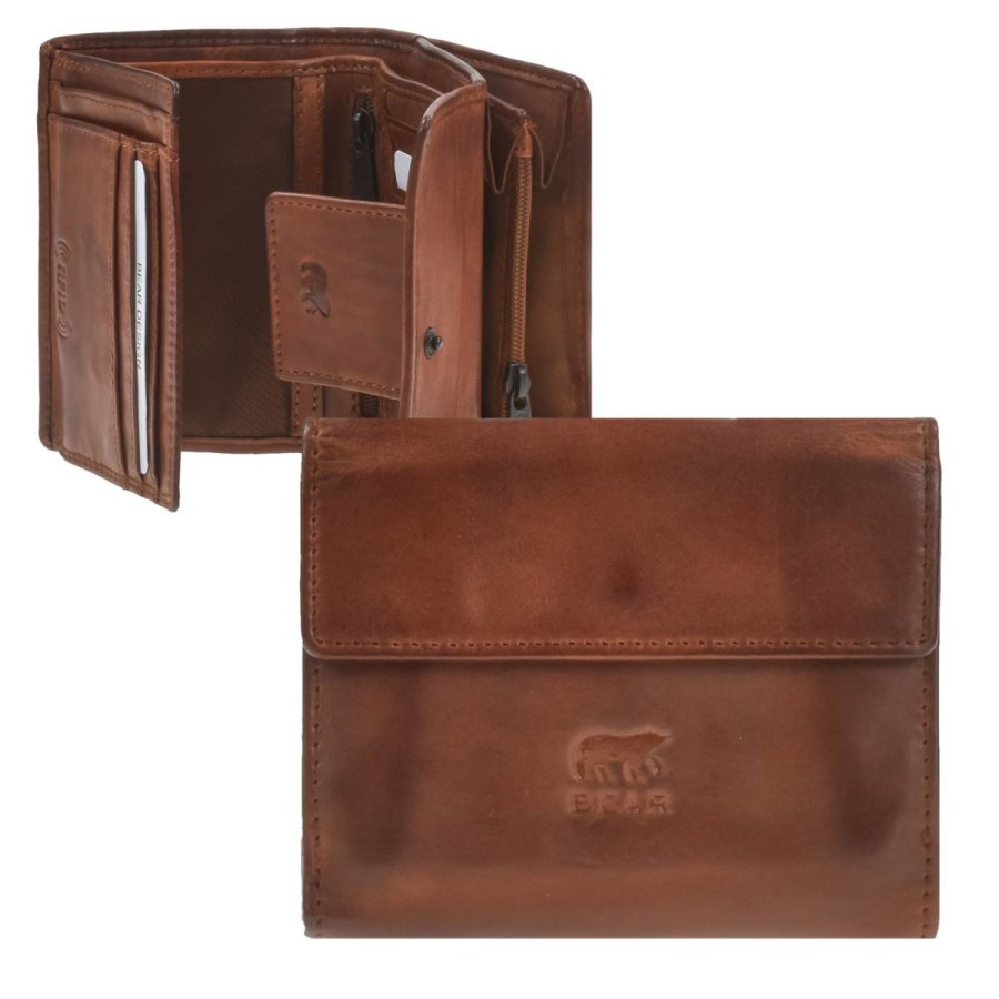 Bear Design Portemonnaie Leder 12x10cm "Jill" cognac von Bear Design