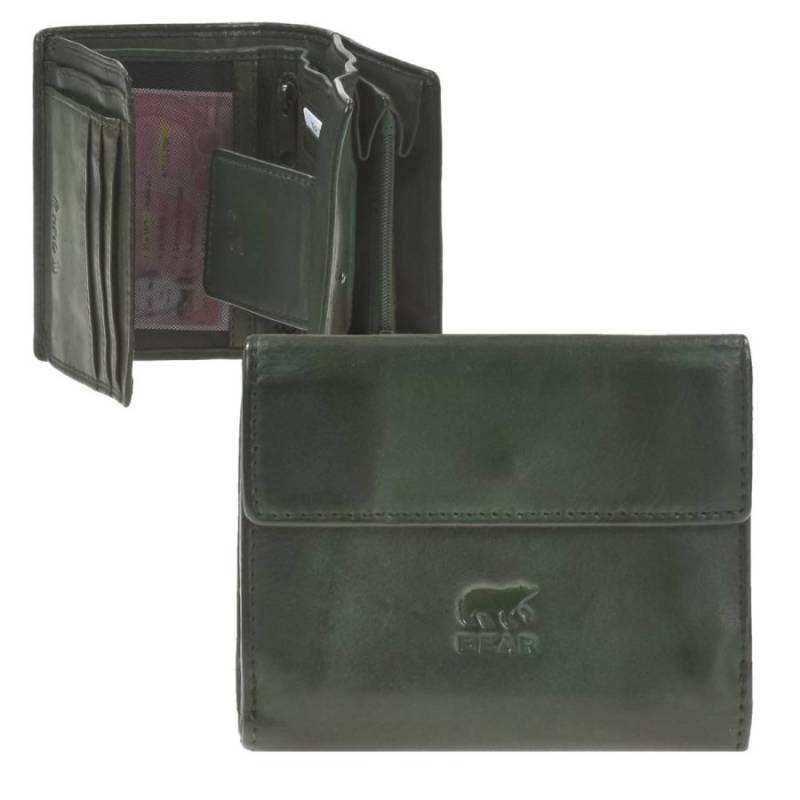 Bear Design Portemonnaie Leder 12x10cm "Jill" green-dunkelgrün von Bear Design