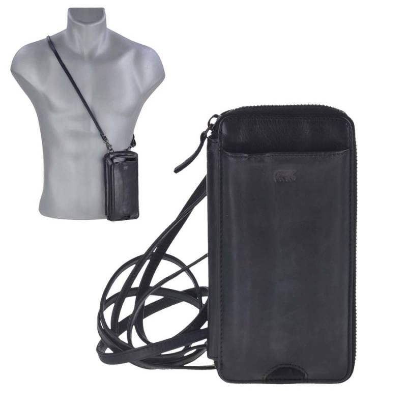 Handytasche zum Umhängen Leder "Anniek" schwarz Bear Design CL18860-black von Bear Design
