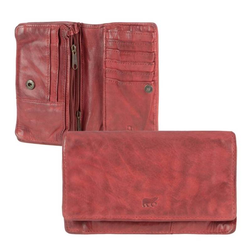Portemonnaie Leder 15x9cm mit 14 Kartenfächern "Emma" rot Bear Design CL782-red von Bear Design
