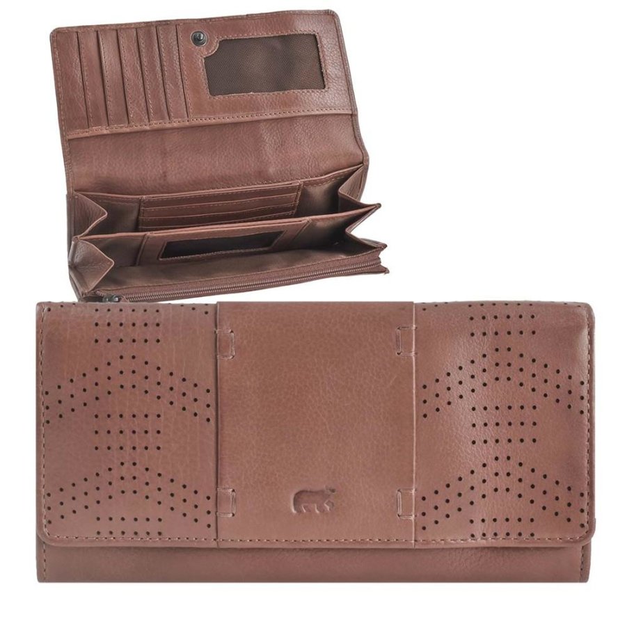 Portemonnaie Leder 19x10cm mit 12 Kartenfächern "Sterre" cognac Bear Design CL18208-cognac von Bear Design
