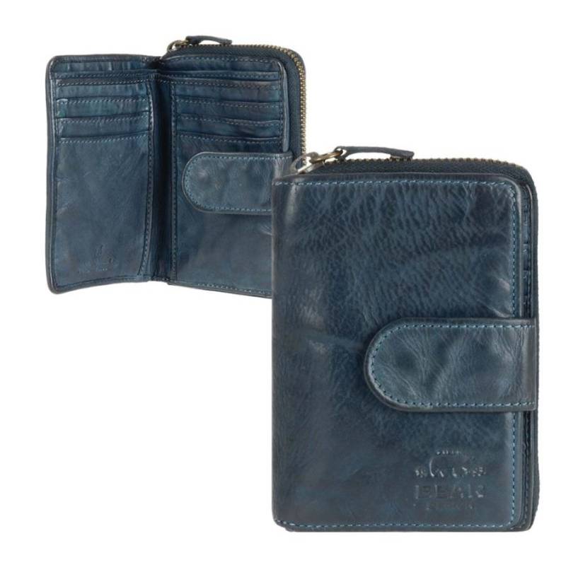 Portemonnaie Leder 9x13cm "Ciro" blau Bear Design CL13550-blue von Bear Design