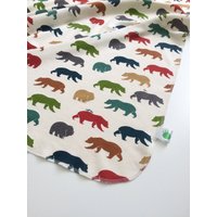 Swaddle-Decke Aus Bio-Baumwolle Bärenmuster, Leicht Swaddle-Decke Aus Bio-Baumwolle Bärenmuster, Leicht von BearCubsStore
