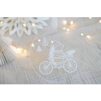 Weihnachtsbaumanhänger "Fahrradigel" Aus Acrylglas | Geschenkanhänger Baumschmuck Weihnachtsdeko Weihnachtsbaum Weihnachtsgeschenkanhänger von BearNatureDE