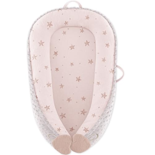 Bearmoss Babynestchen Kuschelnest Neugeborene Multifunktionale für Kinderbett Vielseitiges Tragbar Zweiseitig Babynestchen Bett(Sand Pentagramm) von Bearmoss