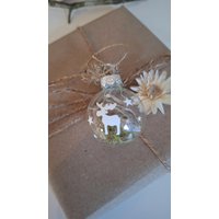 Durchsichtige Transparente Kleine Glas Weihnachtskugel Zur Dekoration Mit Elch Und Bastelmoos Gefüllt Als Geschenk Aufmerksamkeit Durchsichtige Transparente Kleine Glas Weihnachtskugel Zur Dekoration Mit Elch Und Bastelmoos Gefüllt Als Geschenk Aufmerksamkeit von BeasKleinigkeiten
