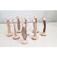 Treibholzengel Schwemmholz Handgearbeitet Mit Drahtflügel Stehend Holzperlenkopf Als Dekoration Unikate Personalisierbar Glücksengel von BeasKleinigkeiten
