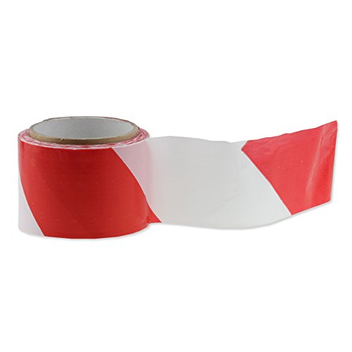 Absperrband Warnband rot-weiß 75mmx100m Flatterband von Beast