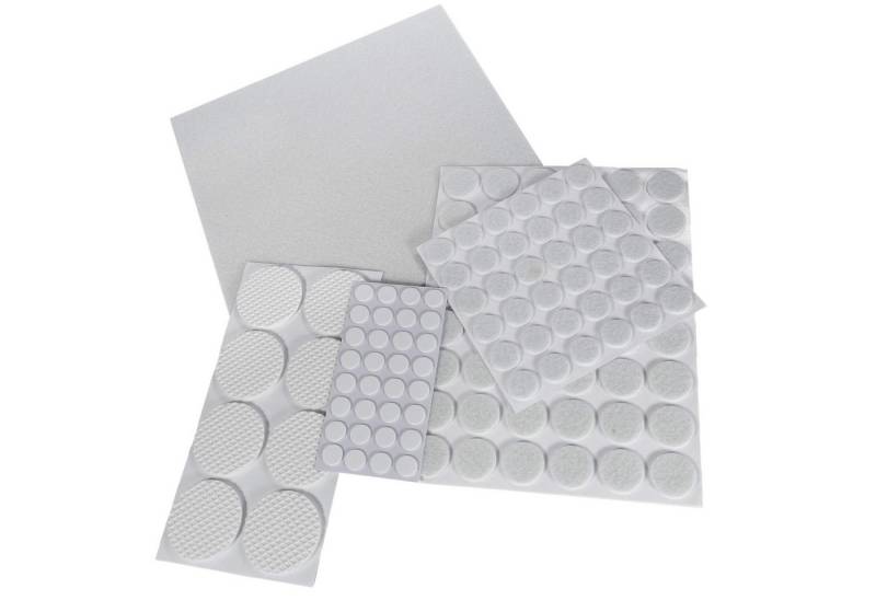 Beast Möbelfuß 125 teiliger Filzgleiter Filzzuschnitt Satz selbstklebend rund weiß, (125-St) von Beast