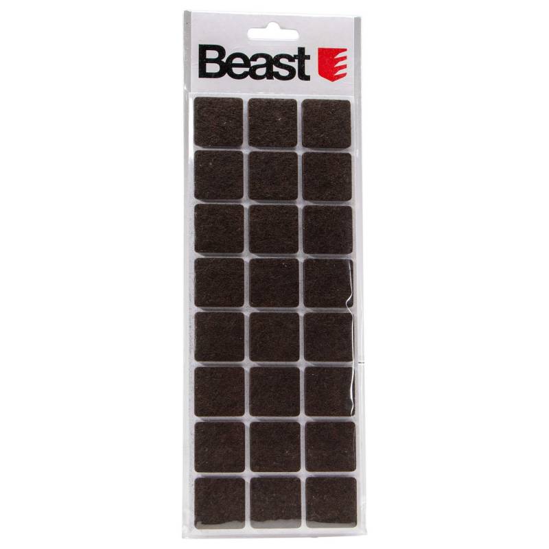 Beast Möbelfuß 24 selbstklebende Filzgleiter 28x28mm schwarz Möbelgleiter Satz, (24-St), selbstklebend von Beast